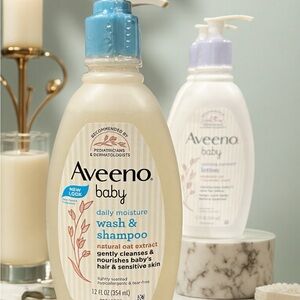 Aveeno Baby Daily Moisture Wash & Shampoo - Cream